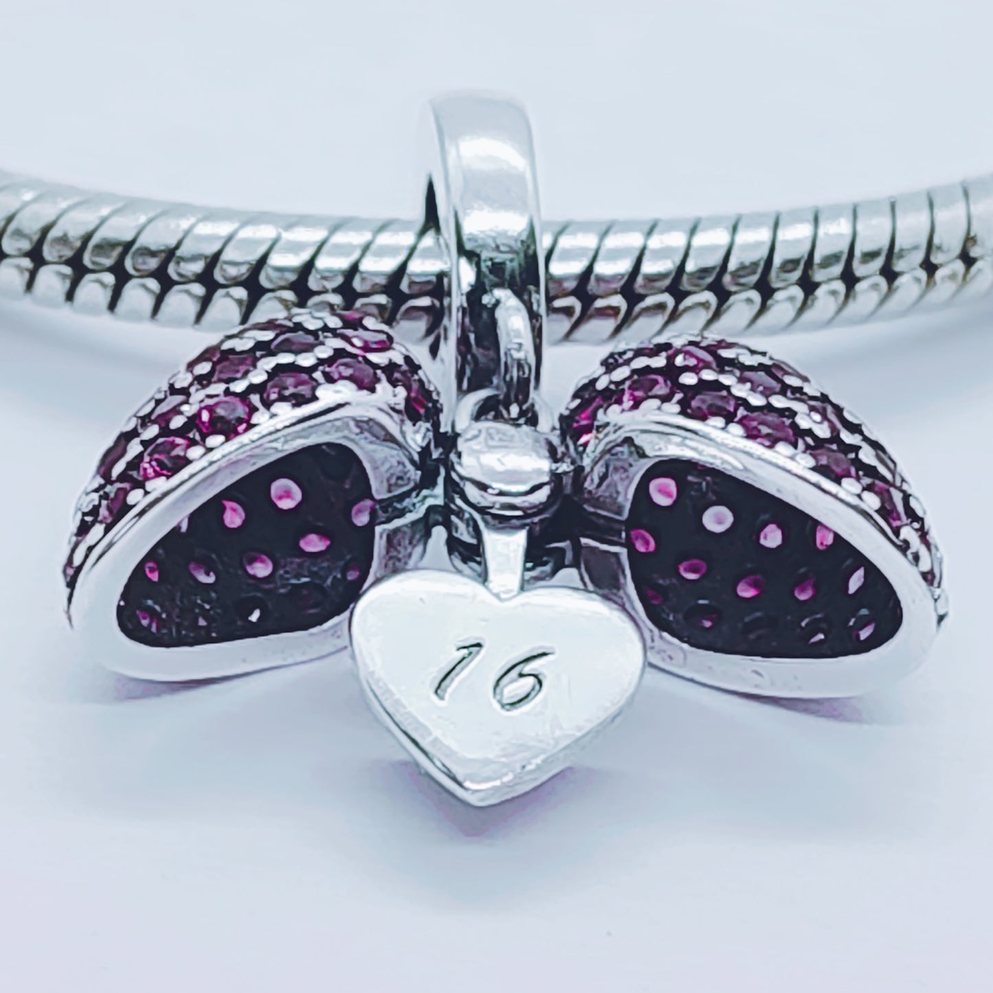 16th Birthday Necklace Pendant for Pandora Bracelet or Necklace.  16 Age Necklace available in 4 colours