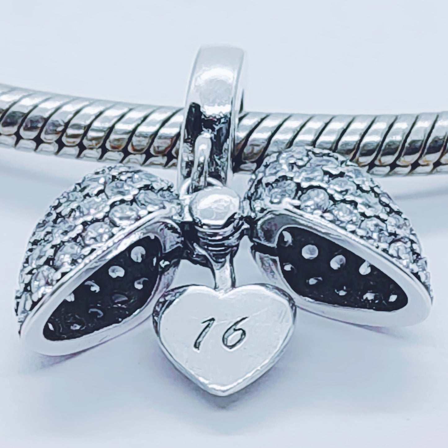 16th Birthday Necklace Pendant for Pandora Bracelet or Necklace.  16 Age Necklace available in 4 colours