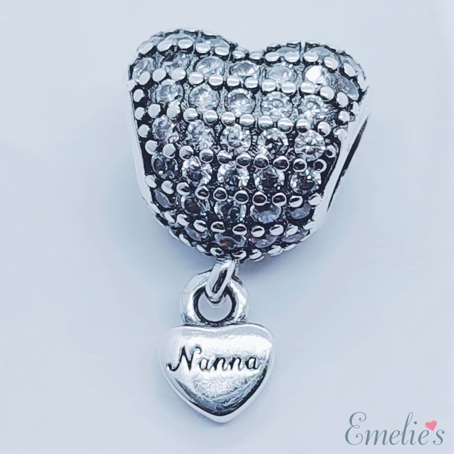 Nanna Charm for Pandora Bracelet. Crystal 925 Sterling Silver. Nanna Gift