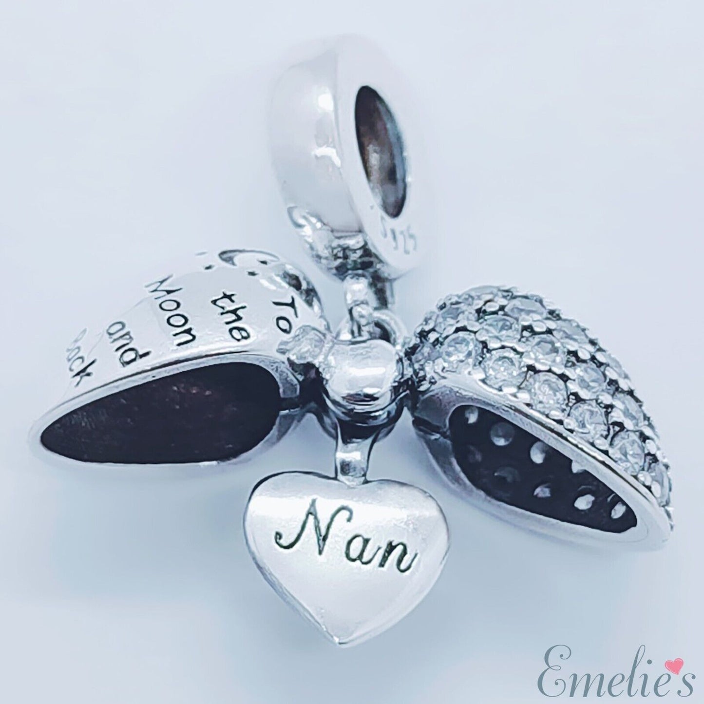 Nan I Love You to the Moon and Back Charm for Pandora Bracelet or Necklace