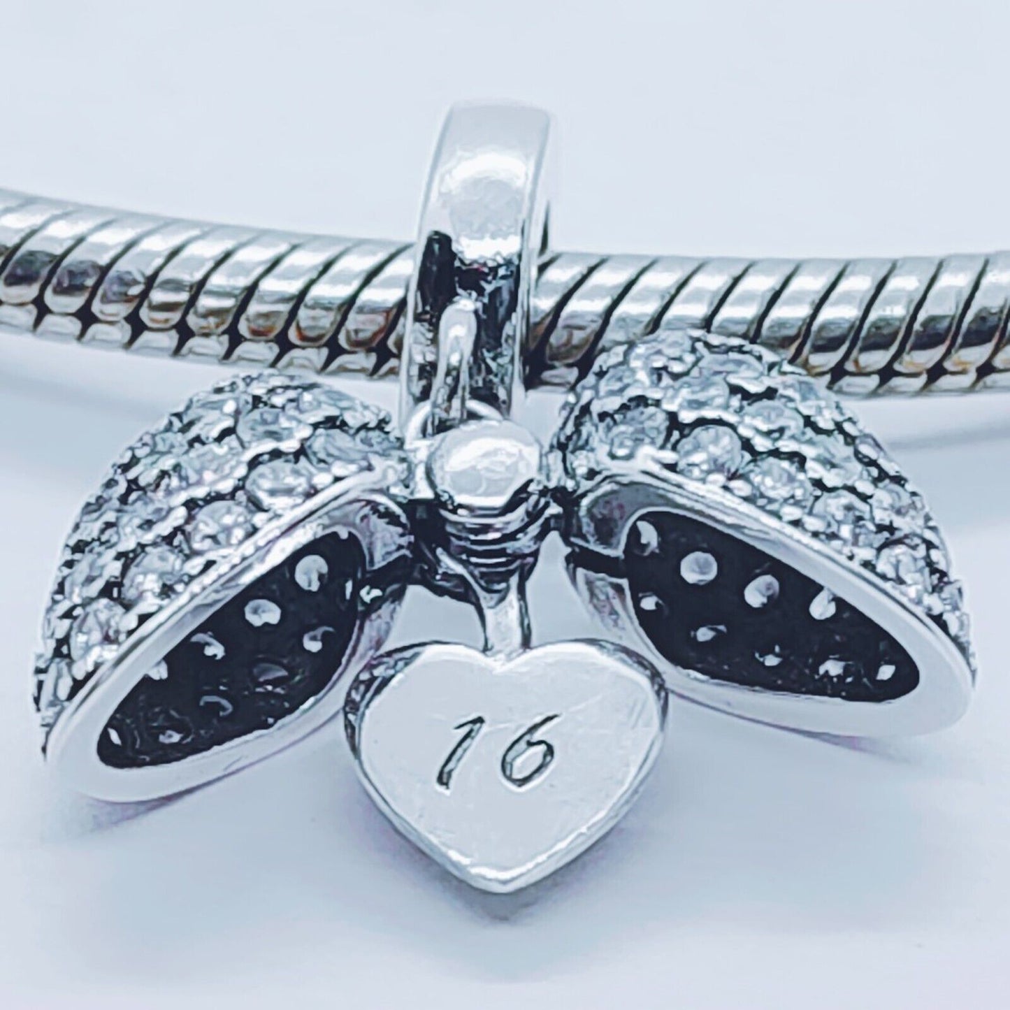 16th Birthday Charm Pendant for Pandora Bracelet or Necklace.  16 Age Charm