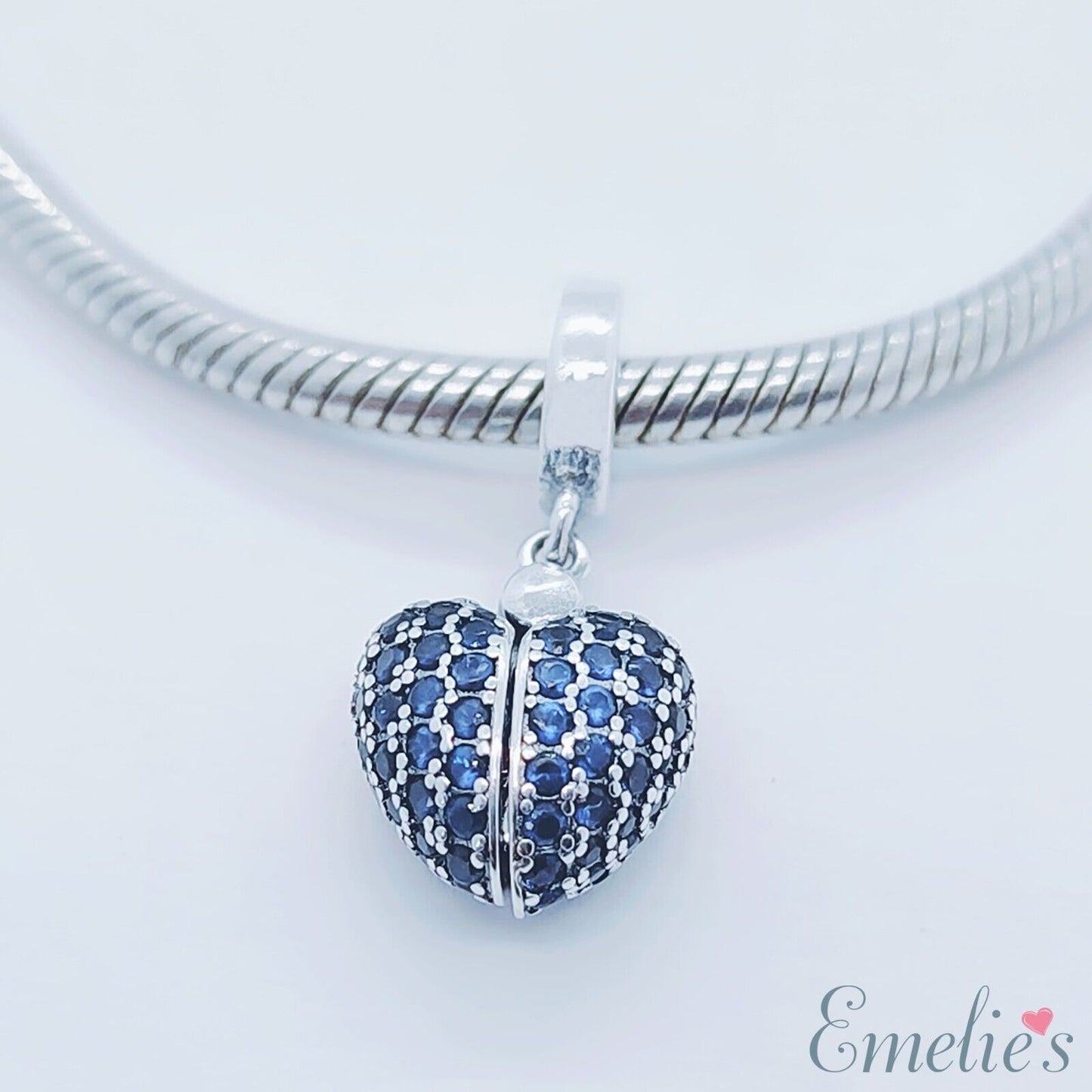 Wife Heart Charm Locket for Pandora Bracelet or Necklace. 925 Sterling Silver