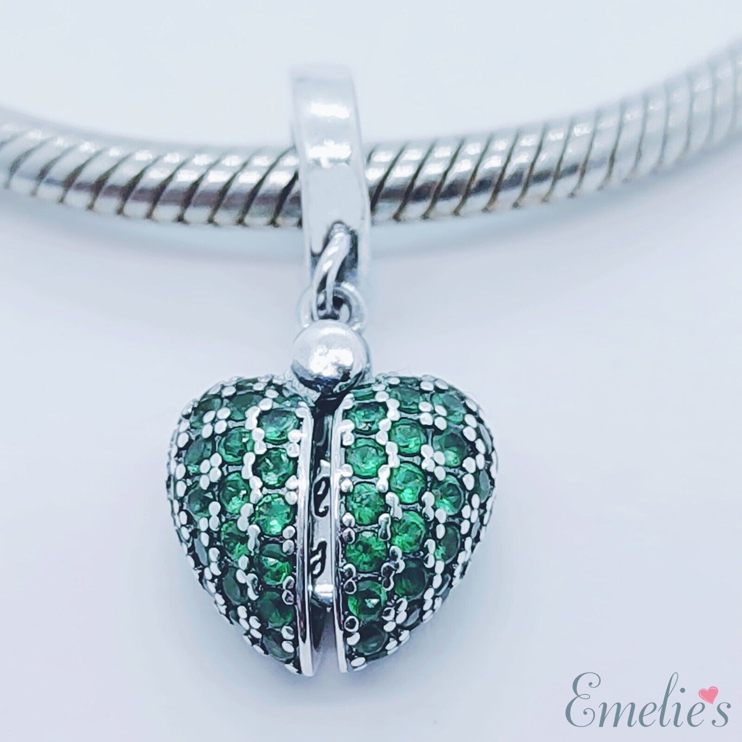 Auntie Heart Charm Locket for Pandora Bracelet or Necklace. 925 Sterling Silver