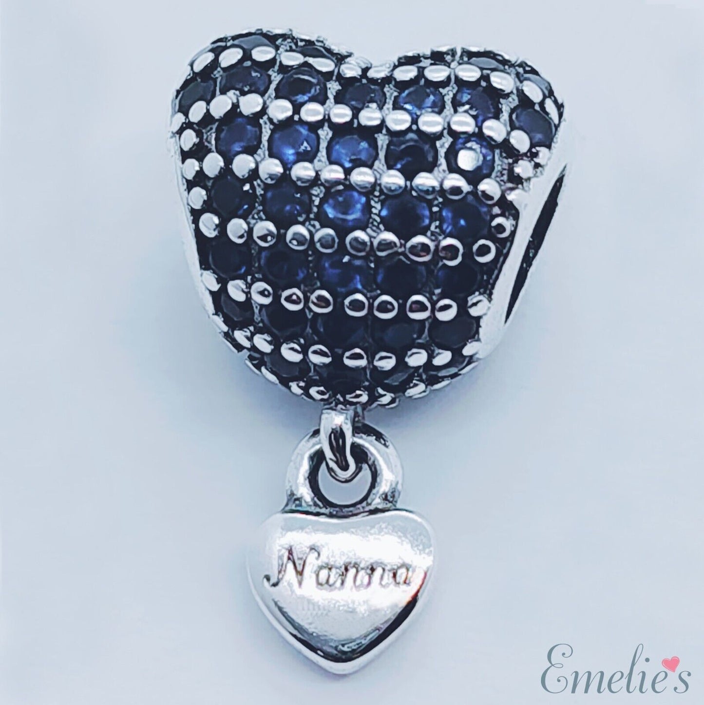 Nanna Charm for Pandora Bracelet. Crystal 925 Sterling Silver. Nanna Gift