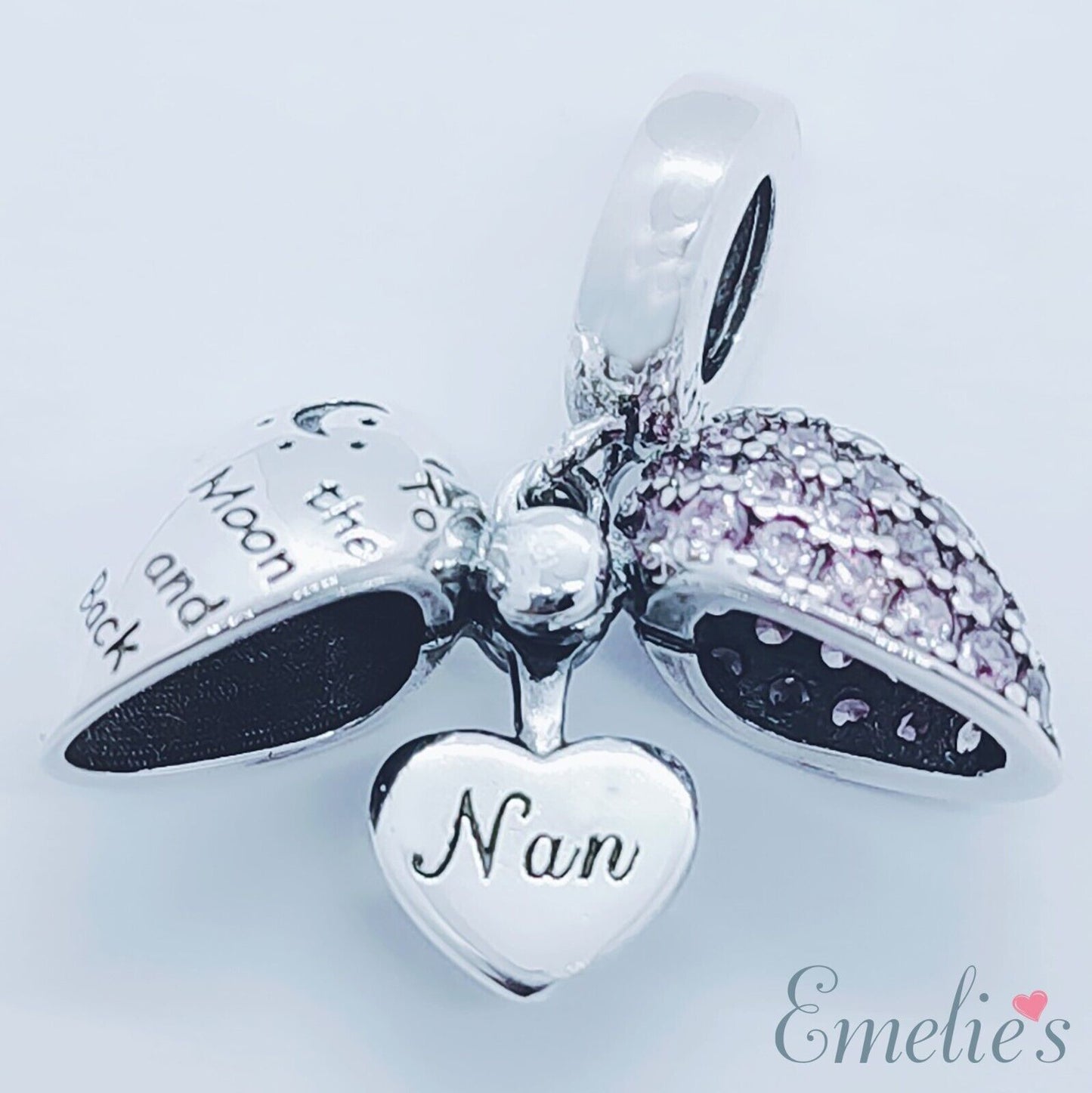 Nan I Love You to the Moon and Back Charm for Pandora Bracelet or Necklace