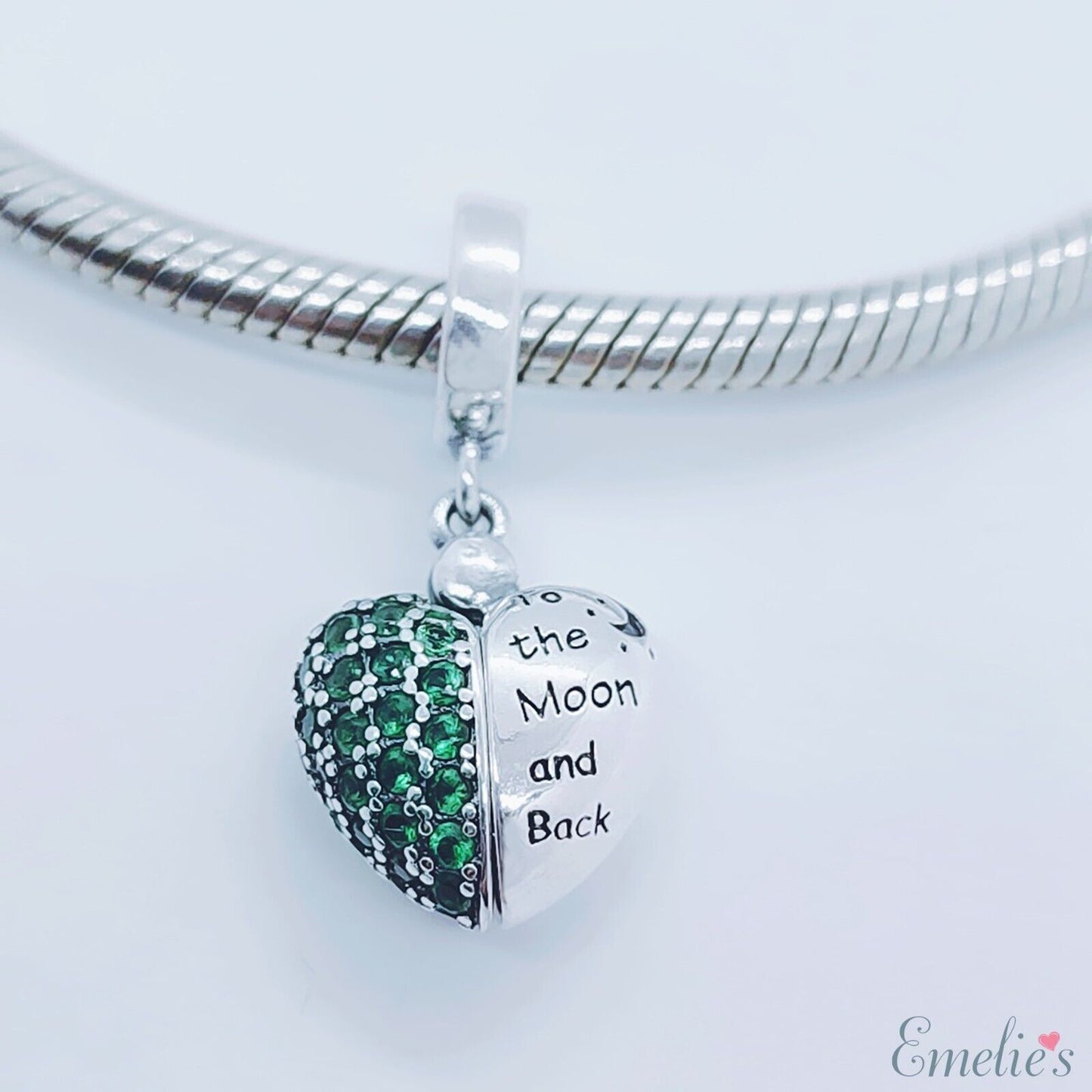 Nanna I Love You to the Moon and Back Charm for Pandora Bracelet. Sterling Silver