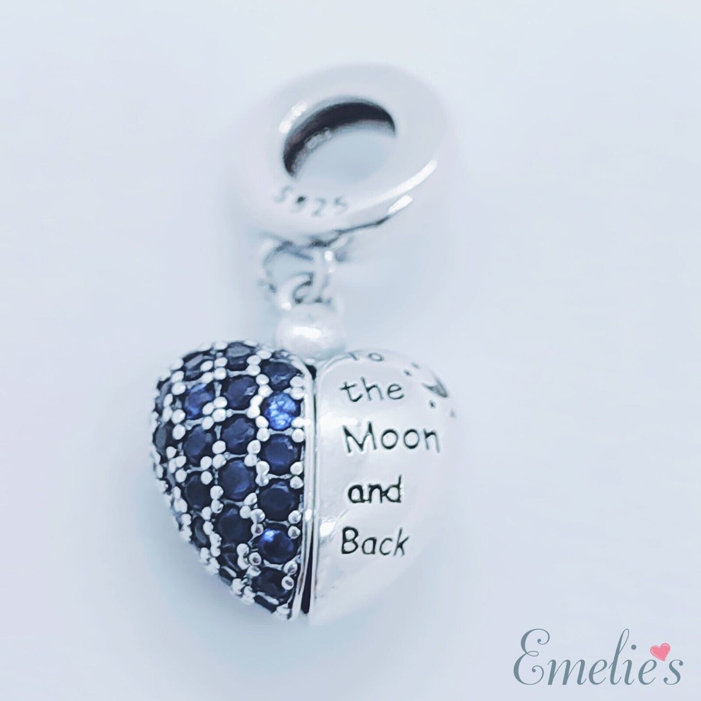 Daughter I Love You to the Moon and Back Charm for Pandora Bracelet. Locket Charm