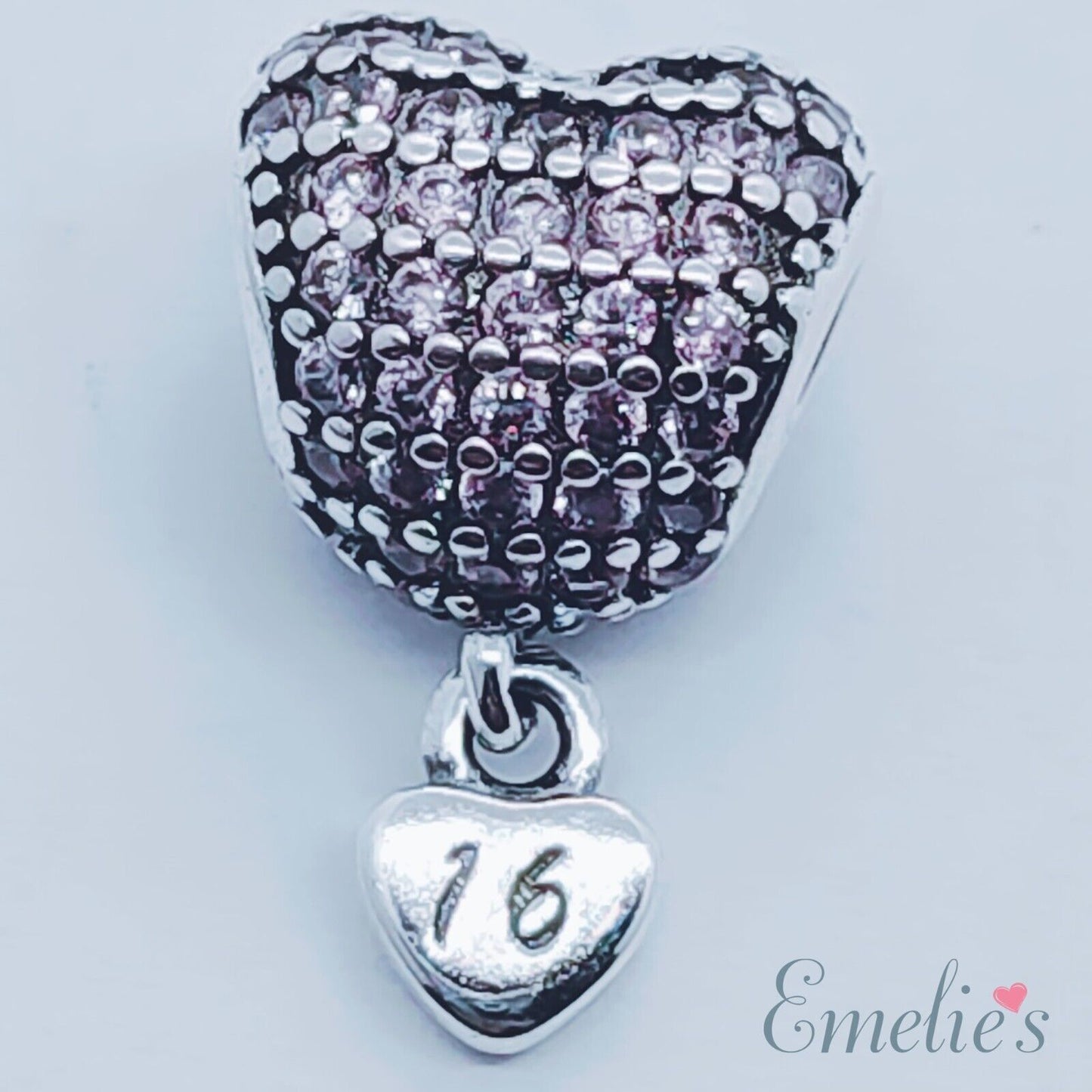 16 Birthday Charm for Pandora Bracelet. 16th Birthday Sterling Silver Charm