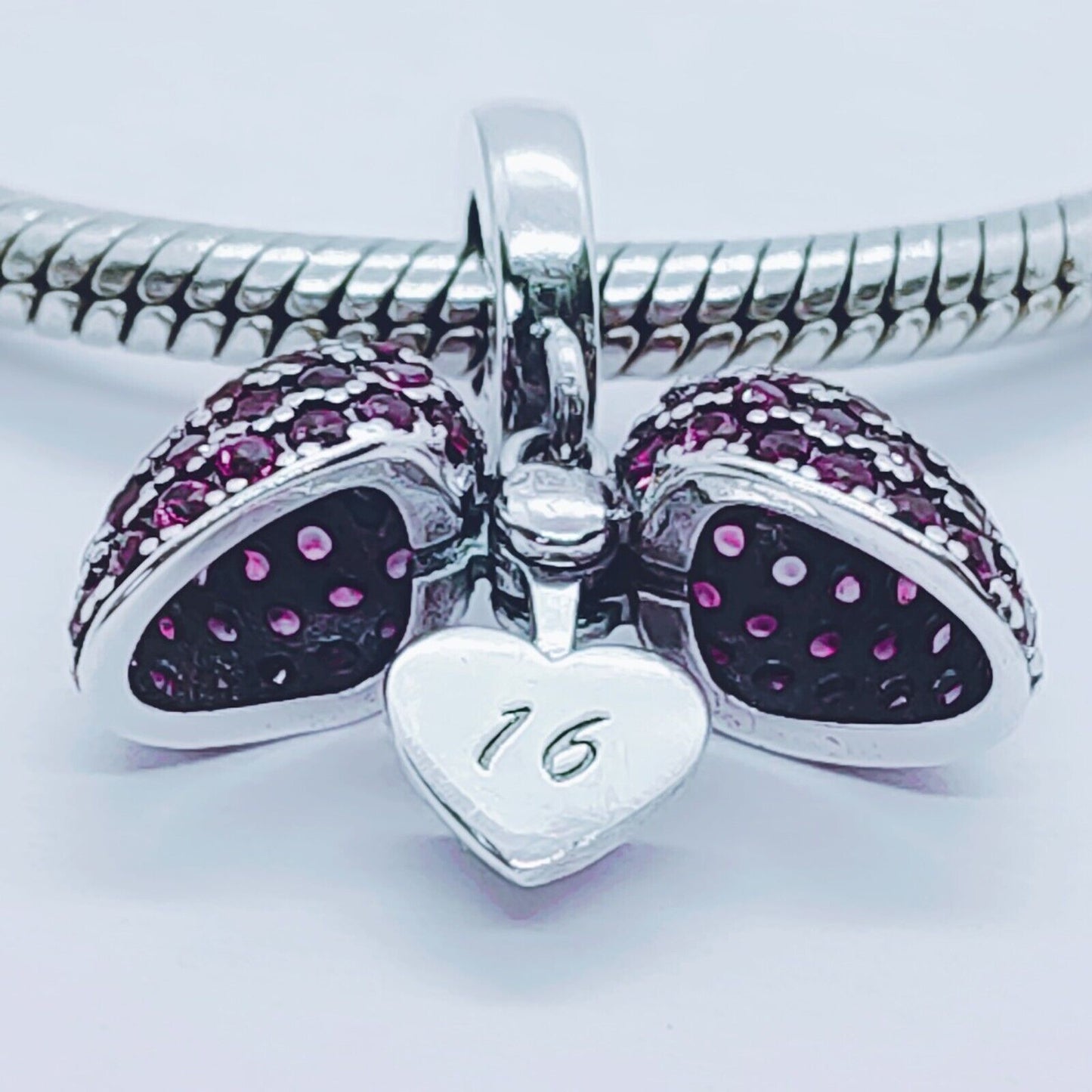 16th Birthday Charm Pendant for Pandora Bracelet or Necklace.  16 Age Charm