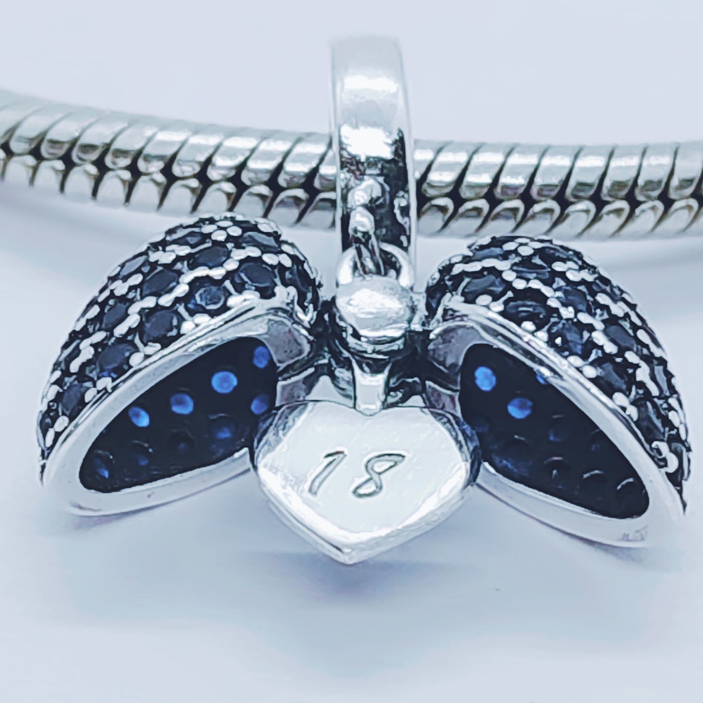 18th Birthday Necklace Pendant for Pandora Bracelet or Necklace.  18 Age Necklace available in 4 colours