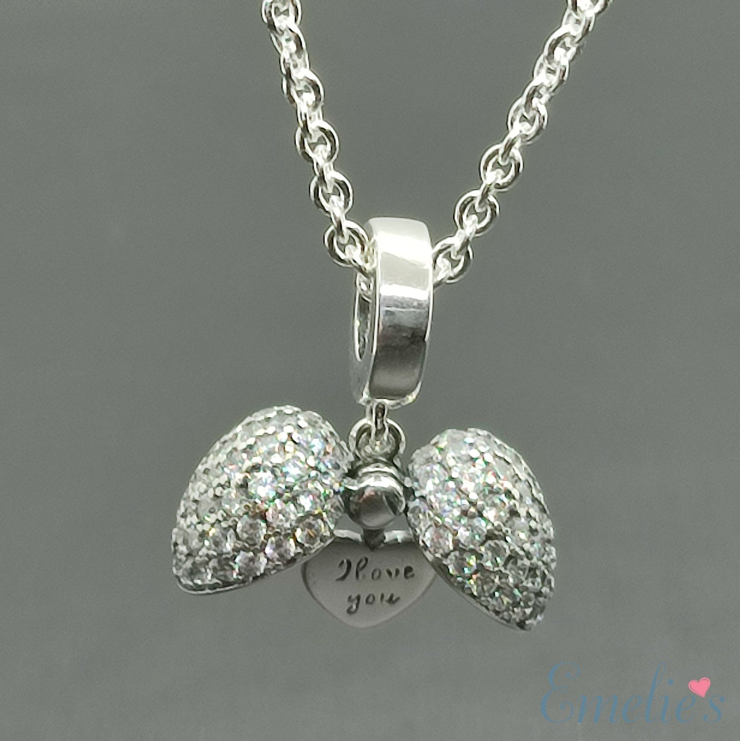 Daughter I Love You Heart Necklace. Pendant also fits Pandora Bracelet.  Available in 4 colours