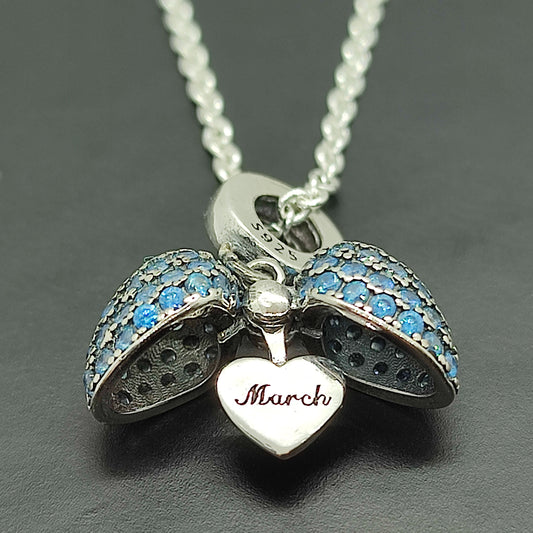 Pandora March Birthstone Necklace