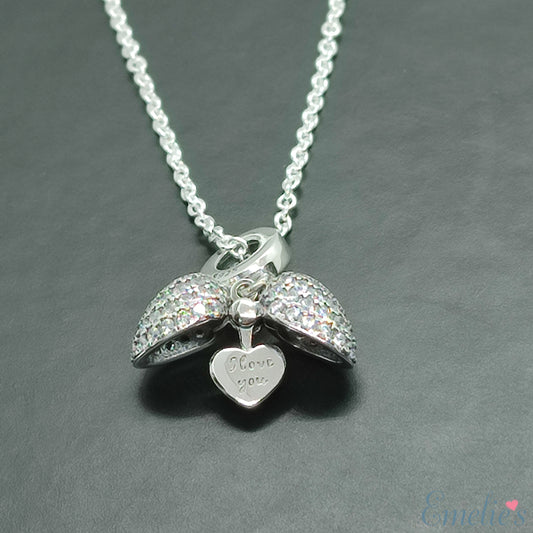 I Love You Heart Necklace. Pendant also fits Pandora Bracelet.  Available in 4 colours