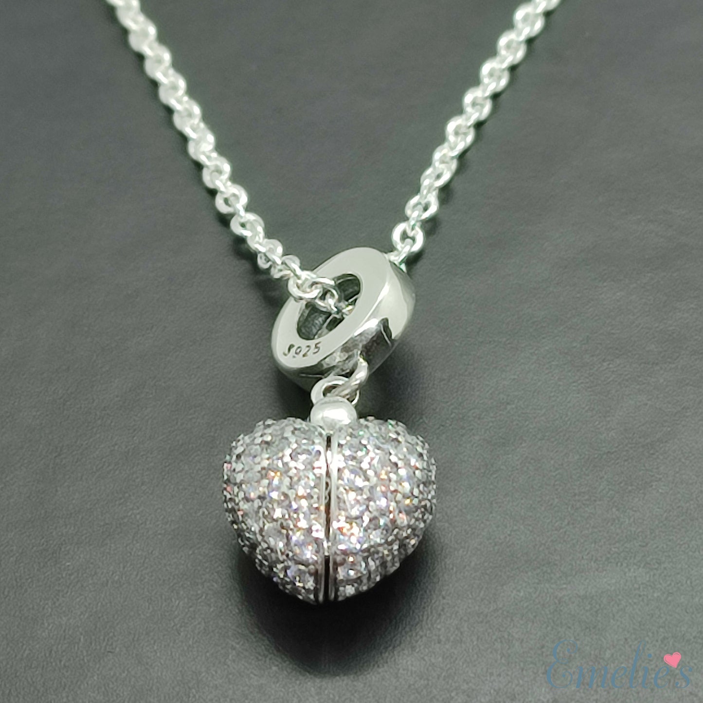 I Love You Heart Necklace. Pendant also fits Pandora Bracelet.  Available in 4 colours