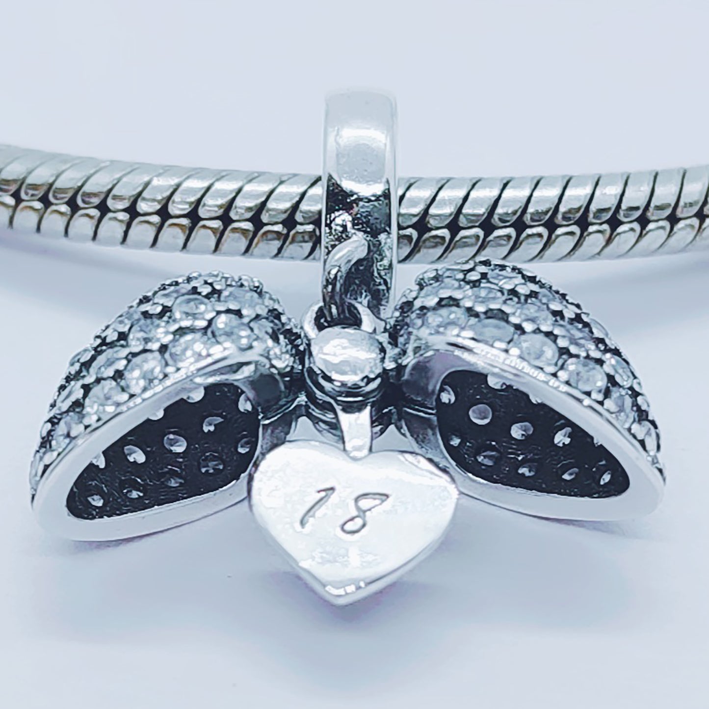 18th Birthday Necklace Pendant for Pandora Bracelet or Necklace.  18 Age Necklace available in 4 colours