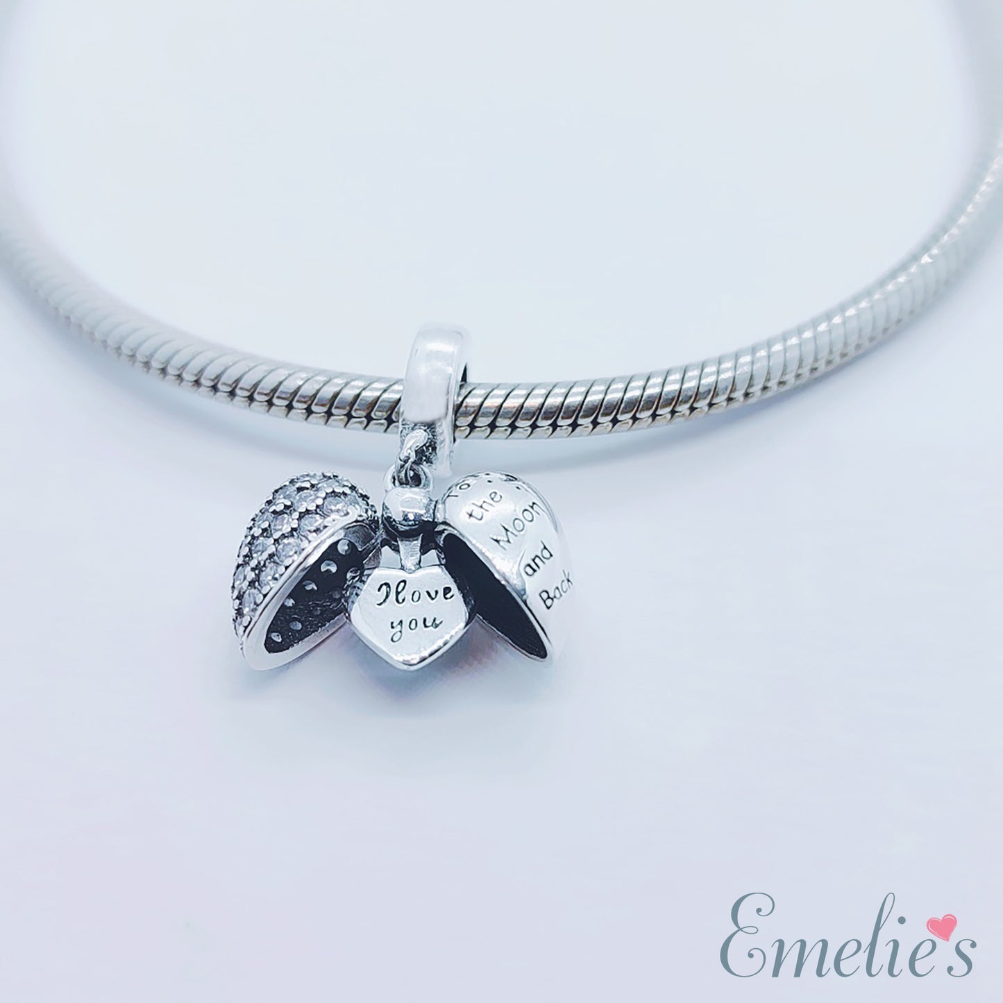 I Love you to the moon and back Pandora Necklace silver