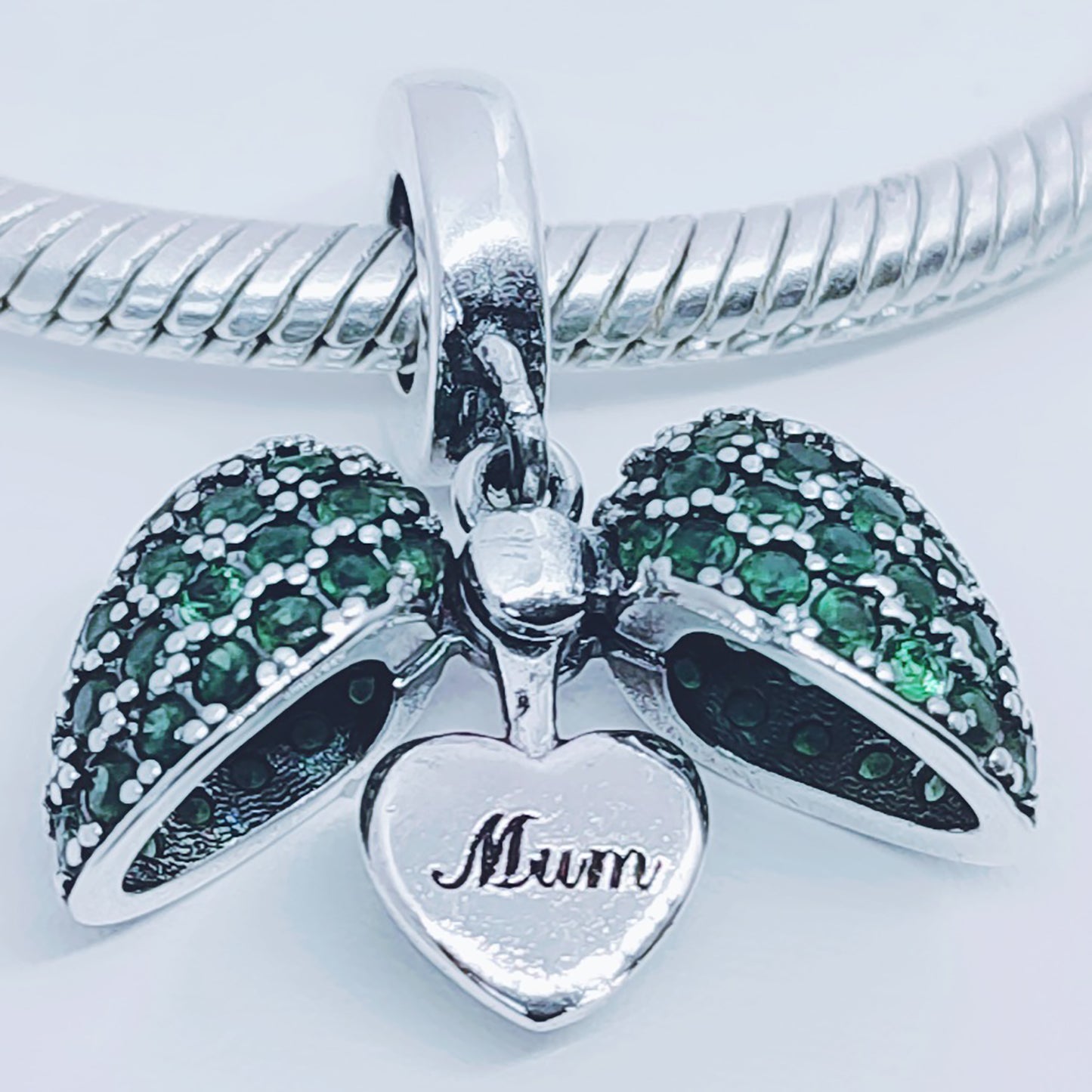 Mum I Love You Heart Necklace. Pendant also fits Pandora Bracelet.  Available in 4 colours